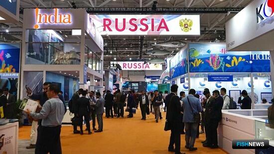 Российский стенд на рыбопромышленной выставке в Циндао отличился рекордами